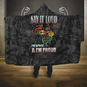 I'm Black and I'm Proud - Personalized African Hooded Blanket