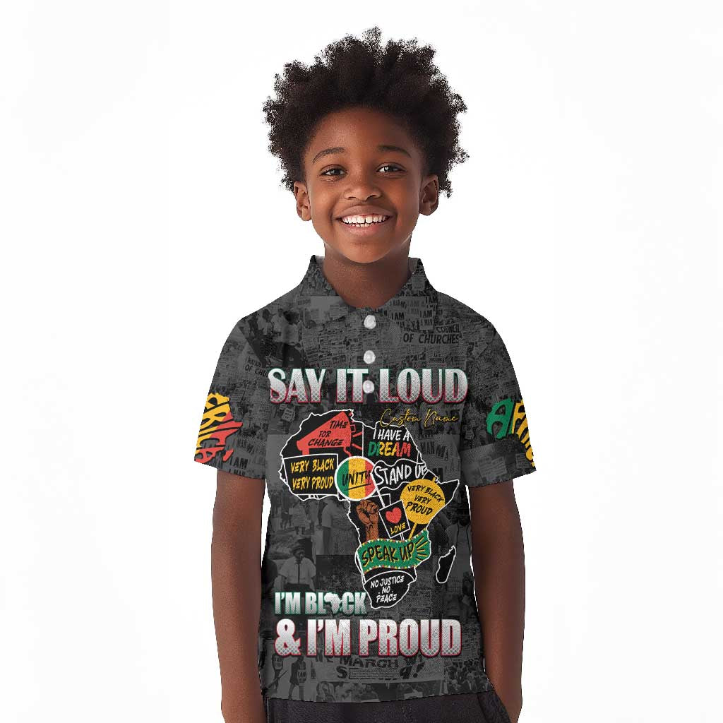 I'm Black and I'm Proud - Personalized African Kid Polo Shirt