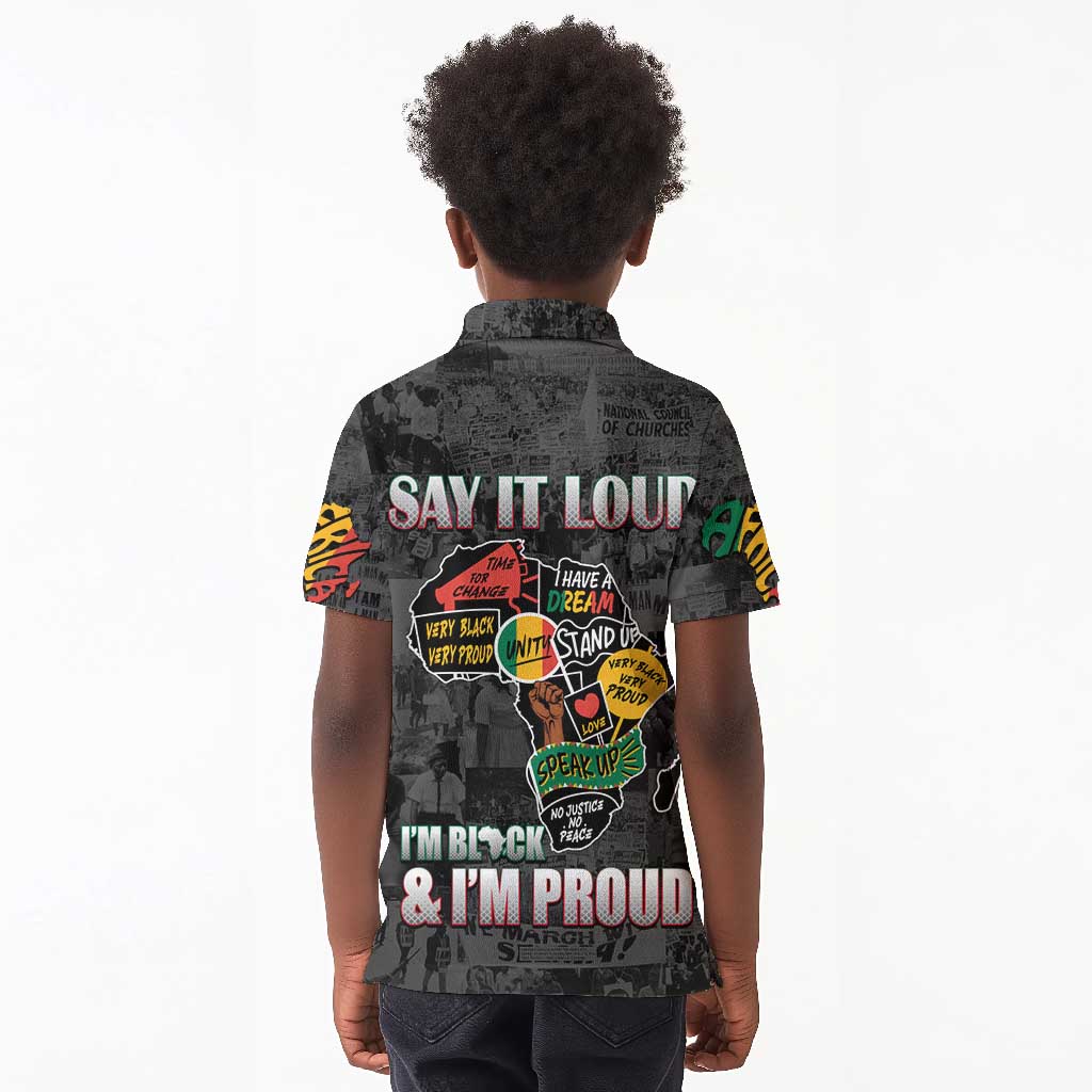 I'm Black and I'm Proud - Personalized African Kid Polo Shirt