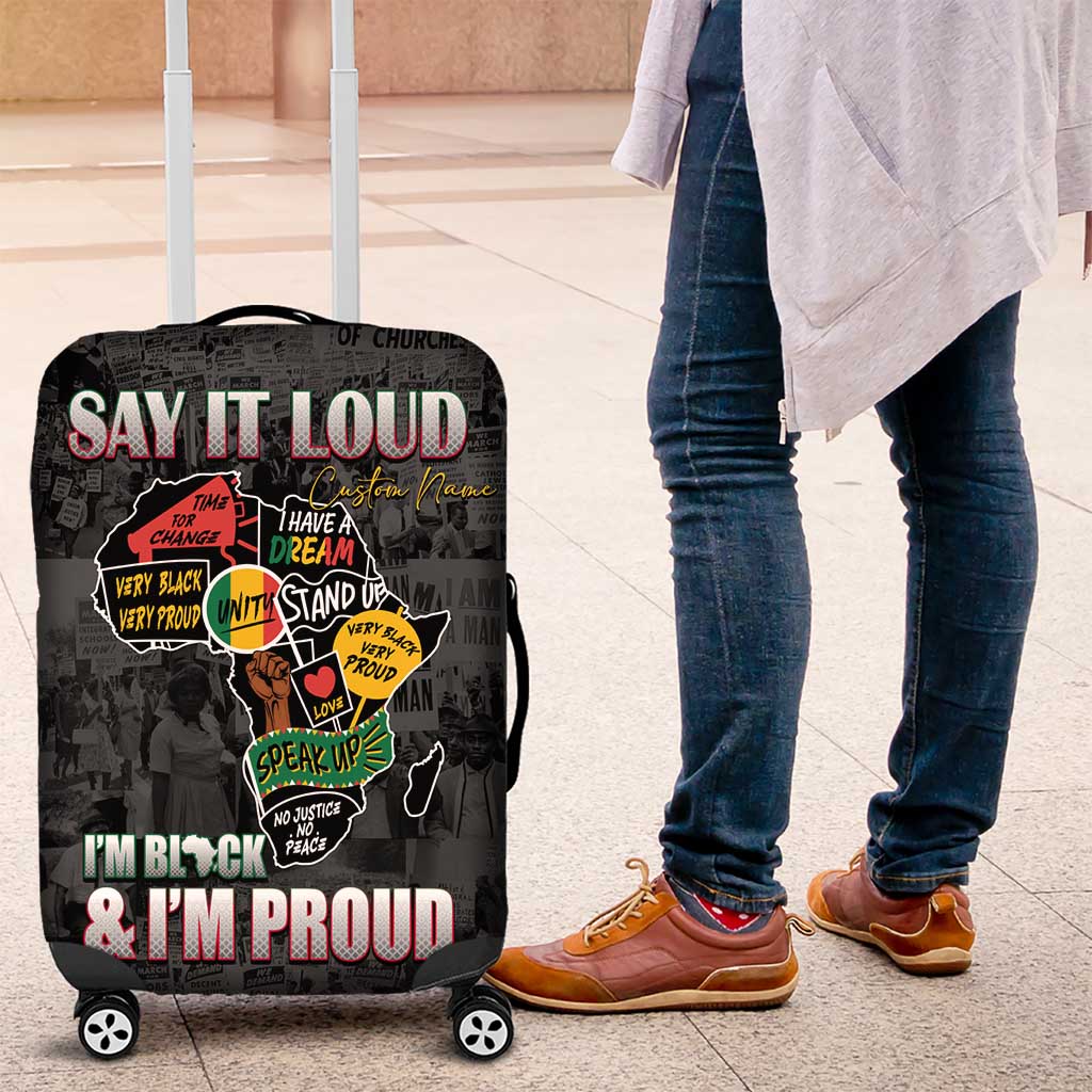 I'm Black and I'm Proud - Personalized African Luggage Cover