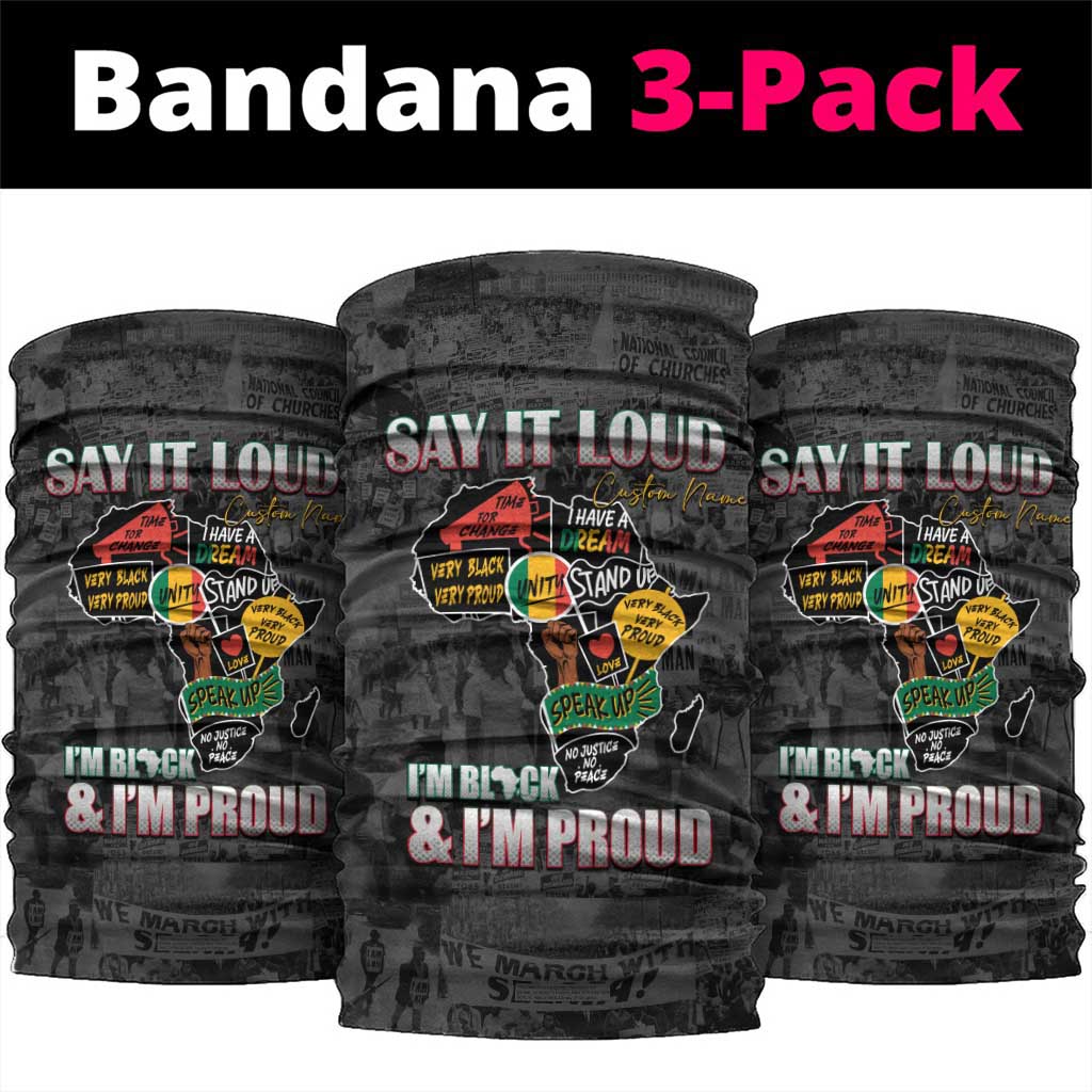 I'm Black and I'm Proud - Personalized African Neck Gaiter DT02