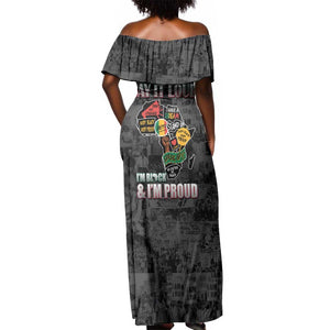 I'm Black and I'm Proud - Personalized African Off Shoulder Maxi Dress