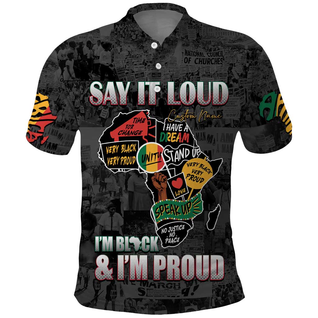 I'm Black and I'm Proud - Personalized African Polo Shirt