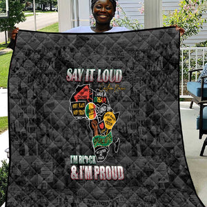 I'm Black and I'm Proud - Personalized African Quilt