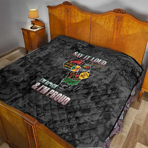 I'm Black and I'm Proud - Personalized African Quilt