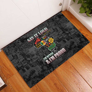 I'm Black and I'm Proud - Personalized African Rubber Doormat