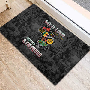 I'm Black and I'm Proud - Personalized African Rubber Doormat