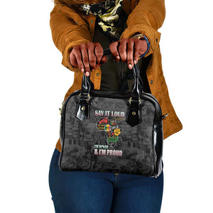 I'm Black and I'm Proud - Personalized African Shoulder Handbag