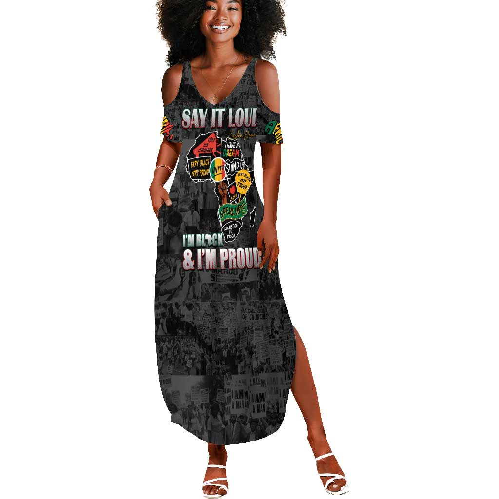 I'm Black and I'm Proud - Personalized African Summer Maxi Dress