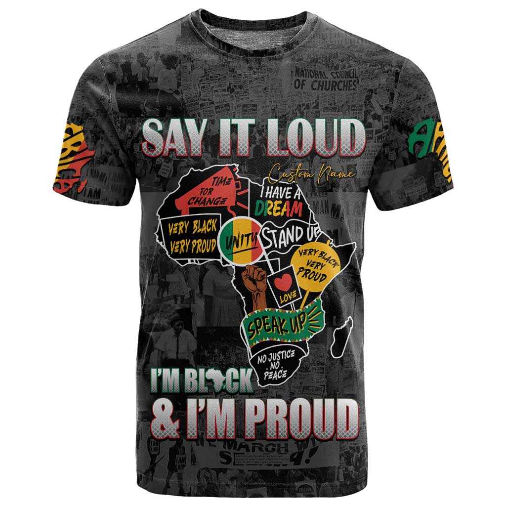 I'm Black and I'm Proud - Personalized African T shirt