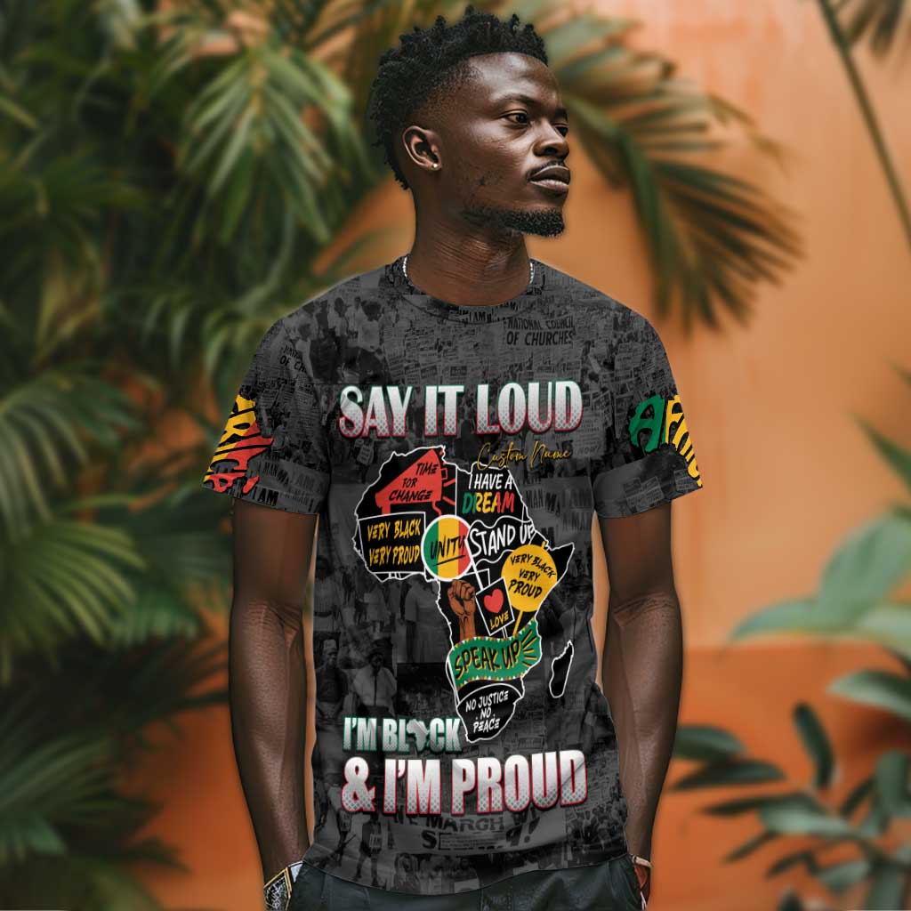 I'm Black and I'm Proud - Personalized African T shirt