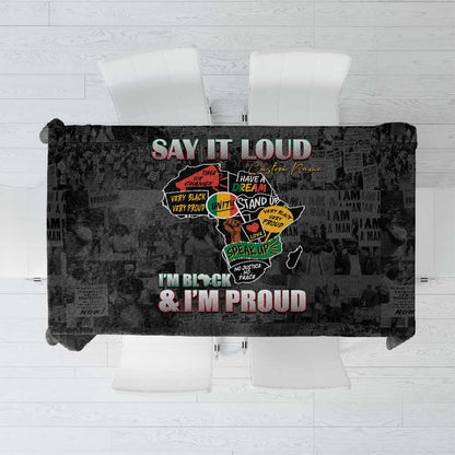 I'm Black and I'm Proud - Personalized African Tablecloth