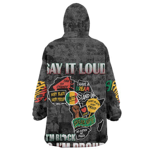 I'm Black and I'm Proud - Personalized African Wearable Blanket Hoodie