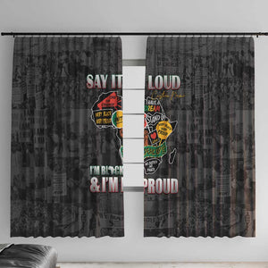 I'm Black and I'm Proud - Personalized African Window Curtain