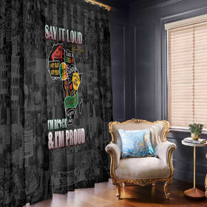 I'm Black and I'm Proud - Personalized African Window Curtain