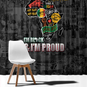 I'm Black and I'm Proud - Personalized African Window Curtain