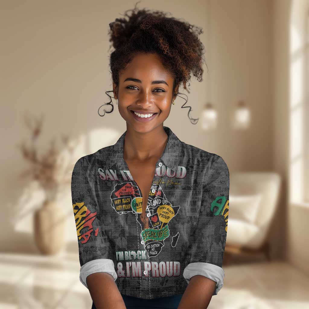 I'm Black and I'm Proud - Personalized African Women Casual Shirt