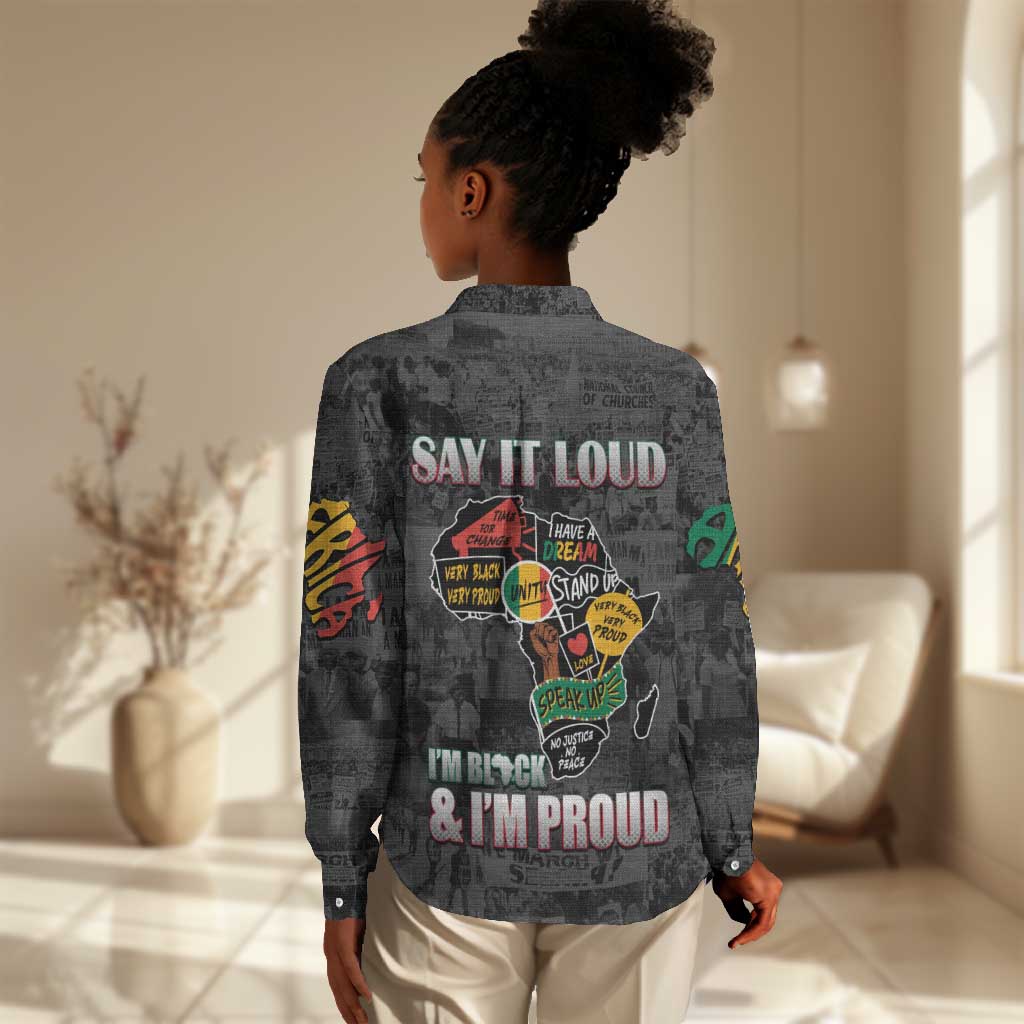 I'm Black and I'm Proud - Personalized African Women Casual Shirt DT02