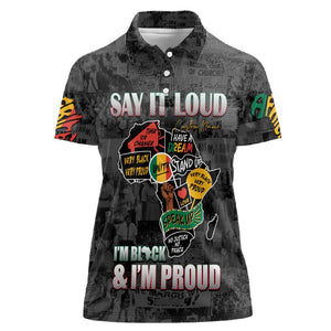 I'm Black and I'm Proud - Personalized African Women Polo Shirt