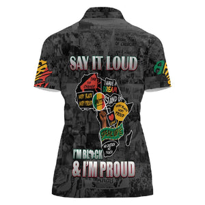 I'm Black and I'm Proud - Personalized African Women Polo Shirt