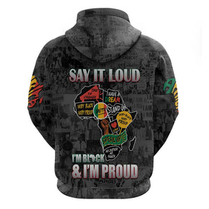 I'm Black and I'm Proud - Personalized African Zip Hoodie