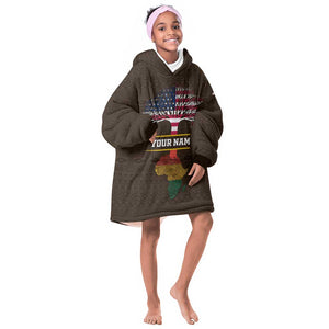 African Roots Design - Custom Personalized Kid Wearable Blanket Hoodie