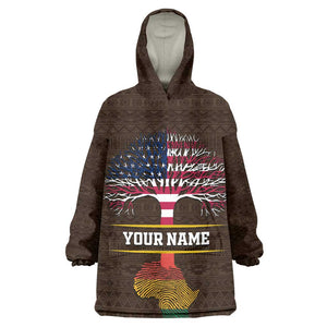 African Roots Design - Custom Personalized Kid Wearable Blanket Hoodie