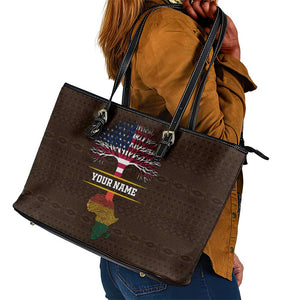 African Roots Design - Custom Personalized Leather Tote Bag