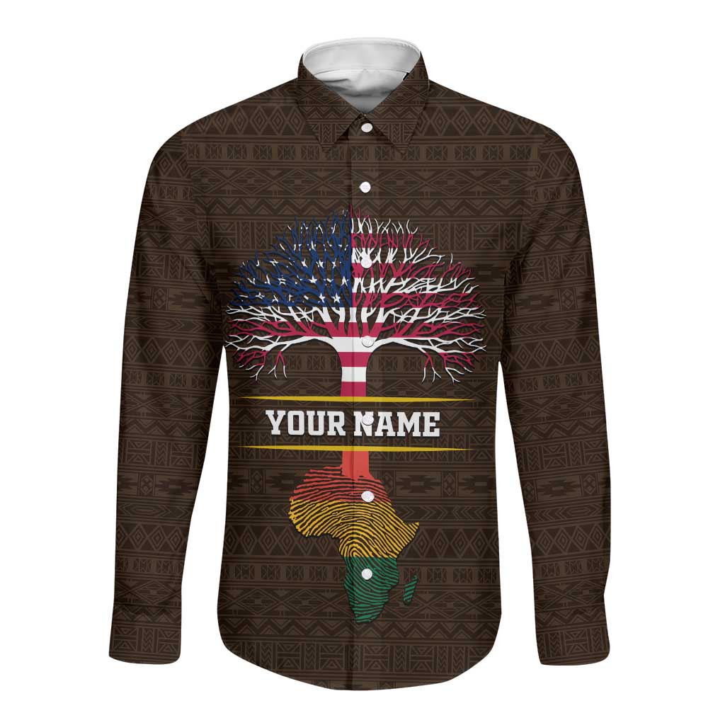 African Roots Design - Custom Personalized Long Sleeve Button Shirt