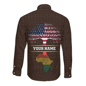 African Roots Design - Custom Personalized Long Sleeve Button Shirt