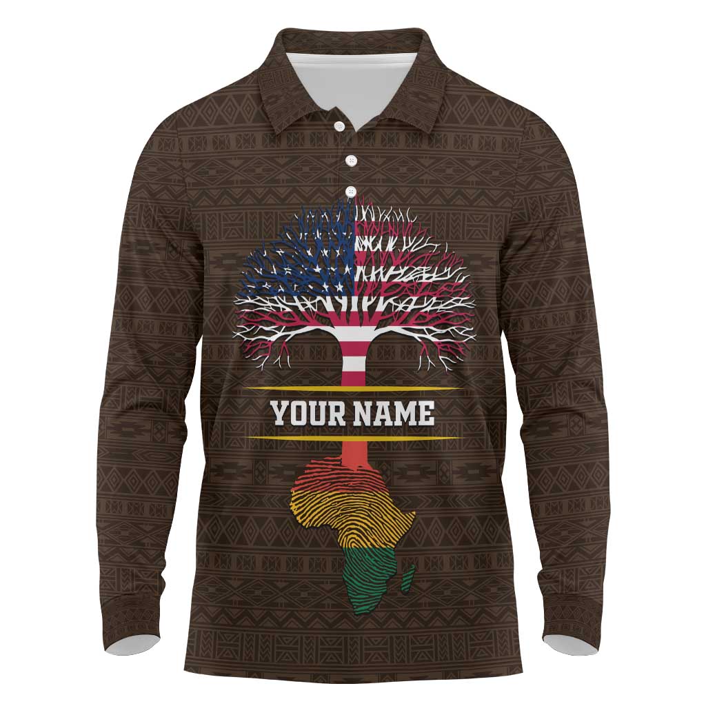 African Roots Design - Custom Personalized Long Sleeve Polo Shirt