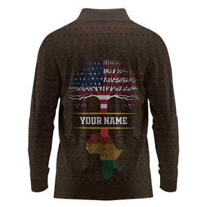 African Roots Design - Custom Personalized Long Sleeve Polo Shirt