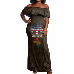 African Roots Design - Custom Personalized Off Shoulder Maxi Dress