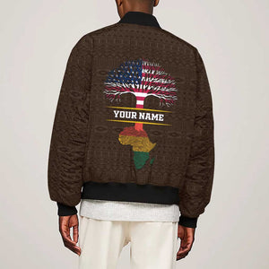 African Roots Design - Custom Personalized Sleeve Zip Bomber Jacket