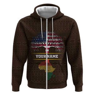 African Roots Design - Custom Personalized Zip Hoodie