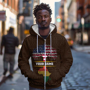 African Roots Design - Custom Personalized Zip Hoodie