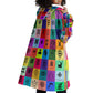 Multi Color Adinkra Symbols Wearable Blanket Hoodie African Adrinkra