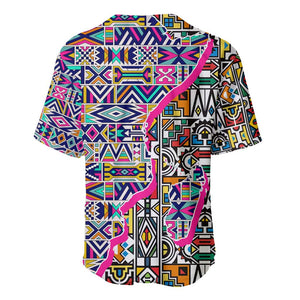 African Ndebele Pattern Baseball Jersey