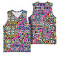 African Ndebele Pattern Basketball Jersey DT02