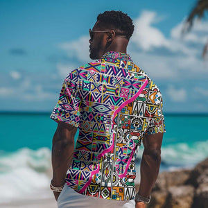 African Ndebele Pattern Hawaiian Shirt