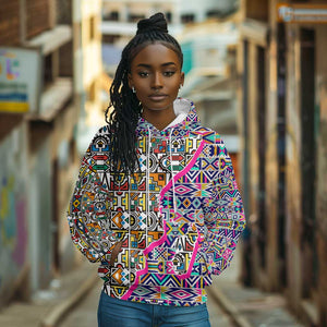 African Ndebele Pattern Hoodie