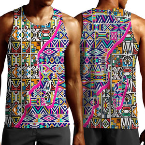 African Ndebele Pattern Men Tank Top