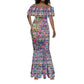 African Ndebele Pattern Mermaid Dress