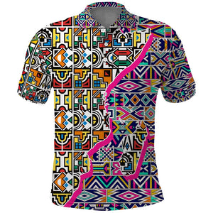 African Ndebele Pattern Polo Shirt