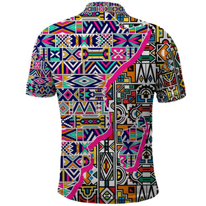 African Ndebele Pattern Polo Shirt