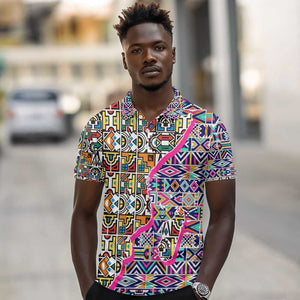 African Ndebele Pattern Polo Shirt