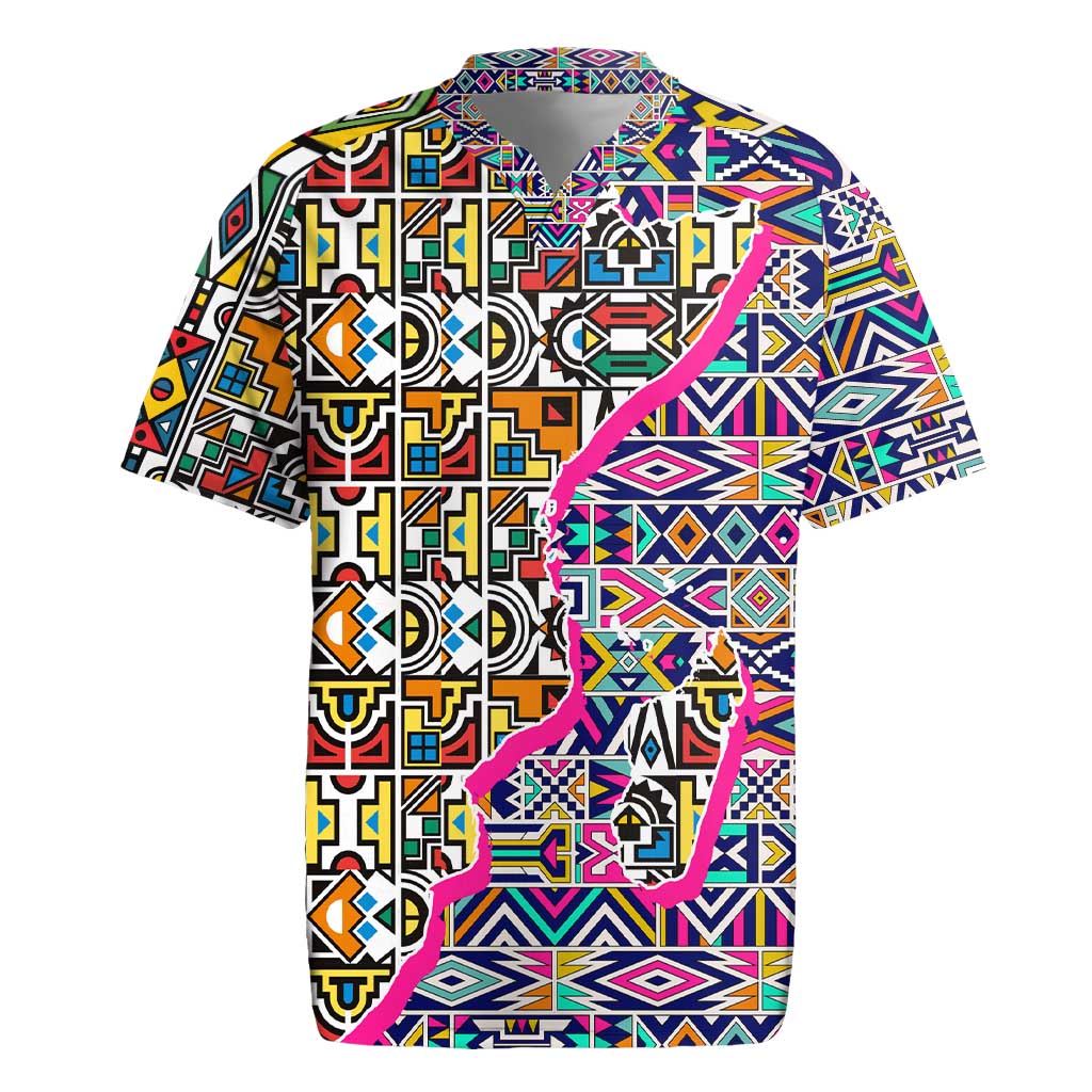 African Ndebele Pattern Rugby Jersey