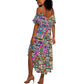 African Ndebele Pattern Summer Maxi Dress