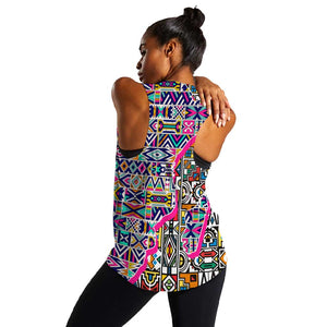 African Ndebele Pattern Women Racerback Tank