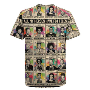 All My Heroes Have FBI Files Rugby Jersey Civil Rights Leaders